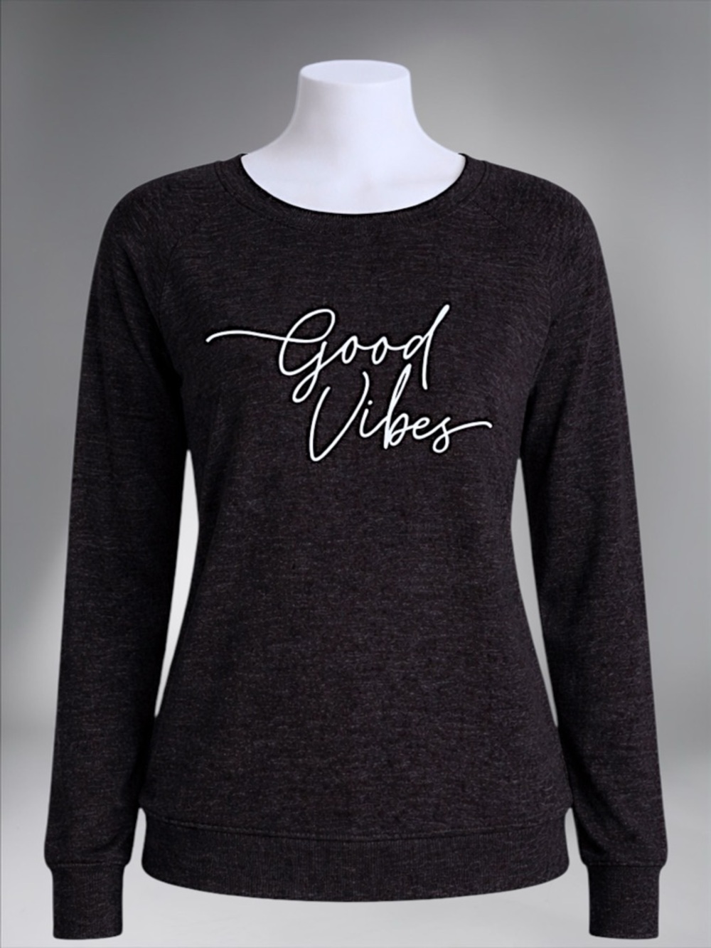 Good Vibes Black Graphic Sweatshirt